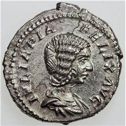ROMAN EMPIRE: Julia Domna (under Caracalla), AR denarius (2.91g), Rome, [211]. EF