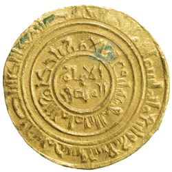 FATIMID: al-Amir al-Mansur, 1101-1130, AV dinar (3.78g), Sur, AH495. VF-EF