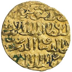 BAHRI MAMLUK: Sha'ban II, 1363-1376, AV dinar (6.02g), Dimashq, AHxx7. VF