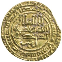 ABBASID OF YEMEN: al-Muqtadir, 908-932, AV amiri dinar (1.29g), San'a, AH309. VF