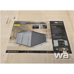 11 X 19 FT. SINGLE GARAGE METAL SHED