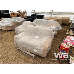 RECLINING SOFA, LOVESEAT AND CHAIR, BEIGE