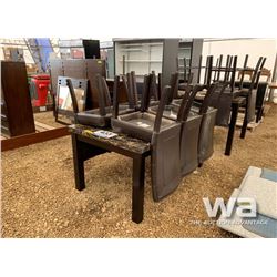 EXPRESSO DINING ROOM TABLE & 6 CHAIRS