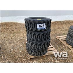 (4) MARCHER 12-16.5 SKID STEER TIRES