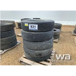 (5) 285/75R24.5 TIRES