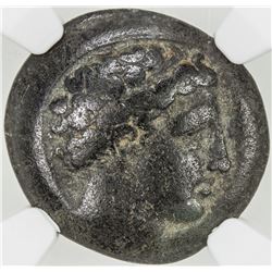 MACEDONIAN KINGDOM: Phillip II, 359-336 BC, AE 18mm. NGC VF
