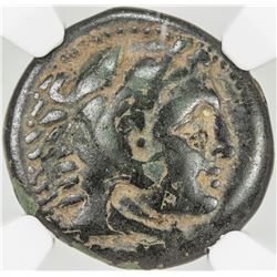 MACEDONIAN KINGDOM: Alexander III, the Great, 336-323 BC, AE 14mm. NGC F-VF