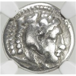 MACEDONIAN KINGDOM: Alexander III, the Great, 336-323 BC, AR drachm. NGC F