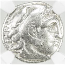 MACEDONIAN KINGDOM: Alexander III, the Great, 336-323 BC, AR drachm. NGC F
