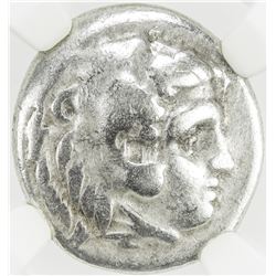 MACEDONIAN KINGDOM: Alexander III, the Great, 336-323 BC, AR drachm. NGC F