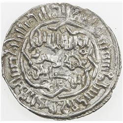 AYYUBID OF YEMEN: al-Nasir Ayyub, 1202-1214, AR dirham (2.06g), 'Adan, AH610. EF