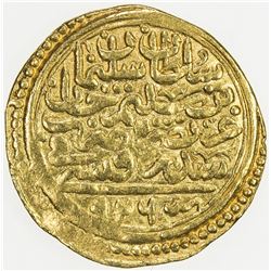 OTTOMAN EMPIRE: Suleyman I, 1520-1566, AV sultani (3.47g), Sidre Kapsi, AH926. VF