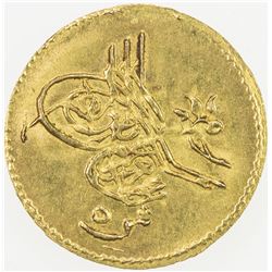 EGYPT: Abdul Aziz, 1861-1876, AV 5 qirsh (0.43g), Misr, AH1277 year 8. UNC