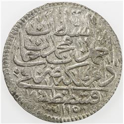 TURKEY: Ahmad III, 1703-1730, AR zolota (19.3g), Kostantiniye, AH1115. EF