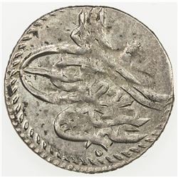 TURKEY: Osman III, 1754-1757, AR para (0.45g), Kostantiniye, AH1168. AU