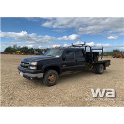 2006 CHEVORLET 3500 CREW CAB FLATDECK TRUCK