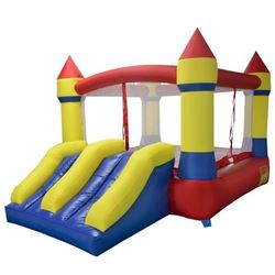UN-USED DUAL SLIDE BOUNCY CASTLE
