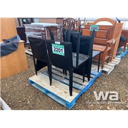 (7) BLACK CHAIRS