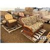 Image 2 : WICKER LOVE SEAT & (2) CHAIRS