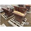 Image 3 : WICKER LOVE SEAT & (2) CHAIRS