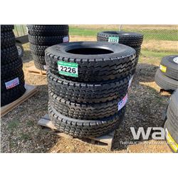 (4) 11R24.5 KAPSEN TRUCK TIRES