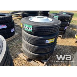 (4) 11R24.5 GRIZZLY TIRES & RIMS