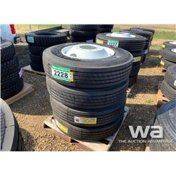 (4) 11R24.5 GRIZZLY TIRES & RIMS
