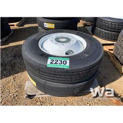 (2) GRIZZLY 11R24.5 TRUCK TIRES & RIMS