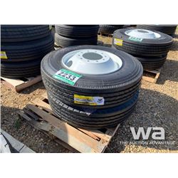 (2) GRIZZLY 11R24.5 TRUCK TIRES & RIMS