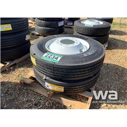 (2) GRIZZLY 11R24.5 TRUCK TIRES & RIMS
