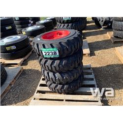 (4) 10X16.5 SKID STEER TIRES & RIMS