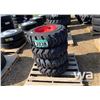 Image 1 : (4) 10X16.5 SKID STEER TIRES & RIMS