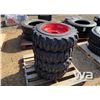 Image 2 : (4) 10X16.5 SKID STEER TIRES & RIMS