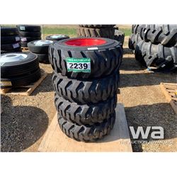 (4) 12X16.5 SKID STEER TIRES & RIMS