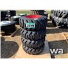 Image 1 : (4) 12X16.5 SKID STEER TIRES & RIMS