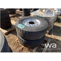 (2) MICHELIN 425/65R22.5 STEERING TIRES & RIMS