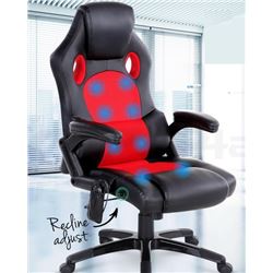 RED & BLACK OFFICE MASSAGE CHAIR