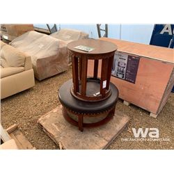 COFFEE TABLE & (2) END TABLES