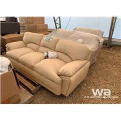 (3) PIECE LEATHER SOFA, LOVESEAT & CHAIR