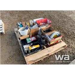 DEWALT BISCUIT JOINER, (2) ROUTERS, TARP STRAPS