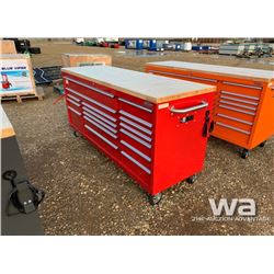 RED FAT BOY 2 X 6 FT. 17 DRAWER WORK BENCH