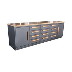 HEAVY DUTY 10 FT. WORK BENCH W/ BAMBOO TOP