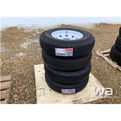 (4) 235/80R16 TRAILER TIRES & RIMS