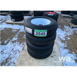 (4) 225/75R15 TRAILER TIRES & RIMS
