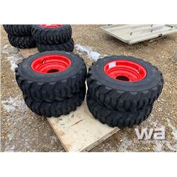 (4) 12X16.5 SKID STEER TIRES & RIMS