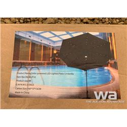 SOLAR POWERED LED 9 FT. PATIO UMBRELLA