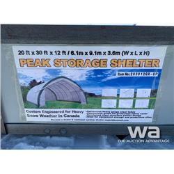 (UNUSED) 20 X 30 X 12 FT. STORAGE SHELTER