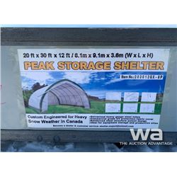 (UNUSED) 20 X 30 X 12 FT. STORAGE SHELTER