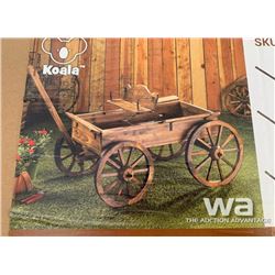 WOODEN 2 TIER FOUNTAIN WAGON