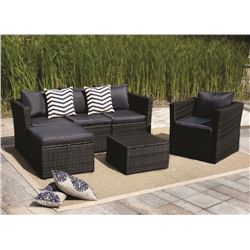 OUTDOOR FURNITURE SET WITH TABLE, SOFA, & CHAIR